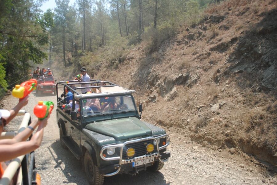 Kusadasi Jeep Safari w/ Lunch and Water Fight - BBQ lunch under the pine trees, and the food reality check