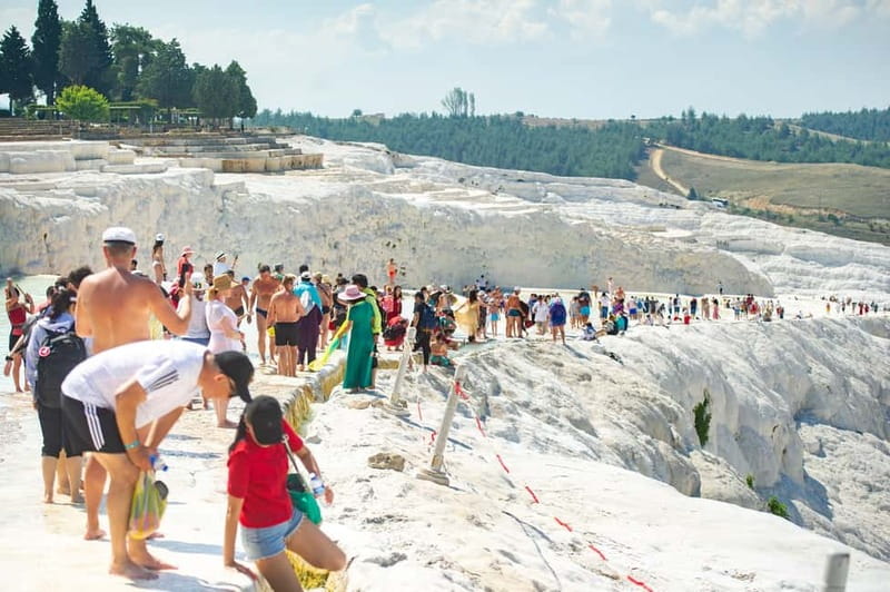 Kusadasi: Pamukkale Hot Spring & Hierapolis Small-Group Tour - Pamukkale travertines: getting that cotton castle look right