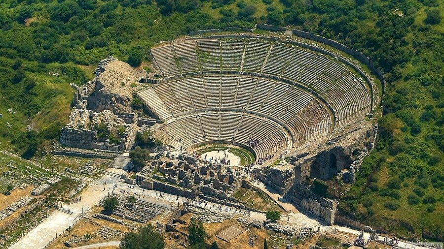 Kusadasi Port: Private Ancient Ephesus Tour | Skip-the-Line - Temple of Artemis, Church of St. John, and Mosque of Isa Bey photo angle