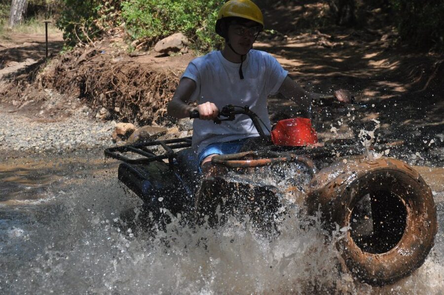 Kusadasi Quad Safari - The route details: beach sand, footpaths, marshes, forest, and muddy bumpy sections