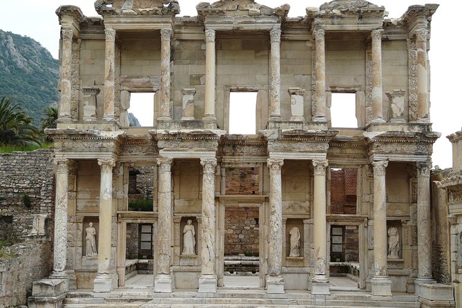 Kusadasi Shore Excursion: Private Tour to Ephesus including House of Virgin Mary and Temple of Artemis - Ephesus ruins from the big anchors: Odeon, Celsus Library, and the Great Theater